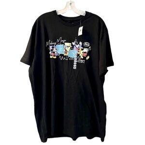 Men’s Disney Mickey Mouse Black T-Shirt - Size XL - NWT